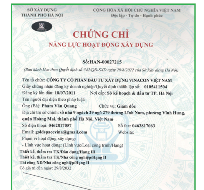 Chứng chỉ 08/2022 · Hà Nội — HAN-00027215