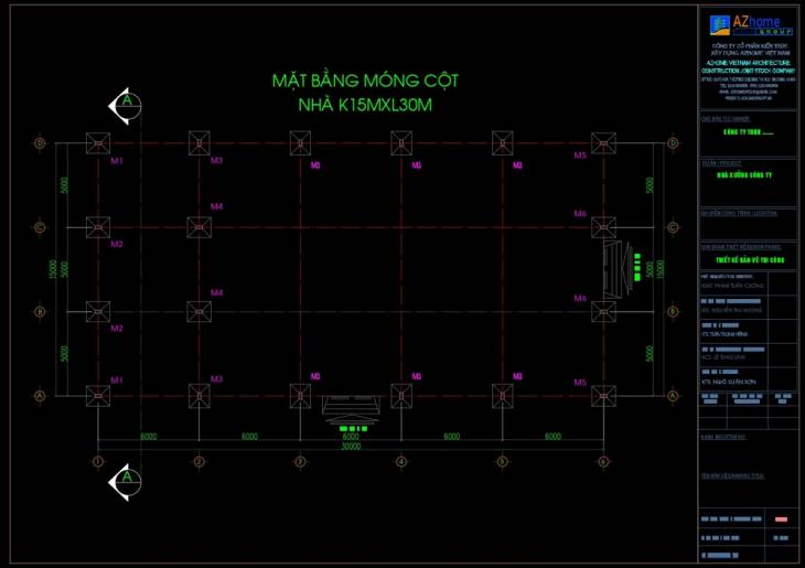 Mẫu bản vẽ nhà xưởng 450 m2