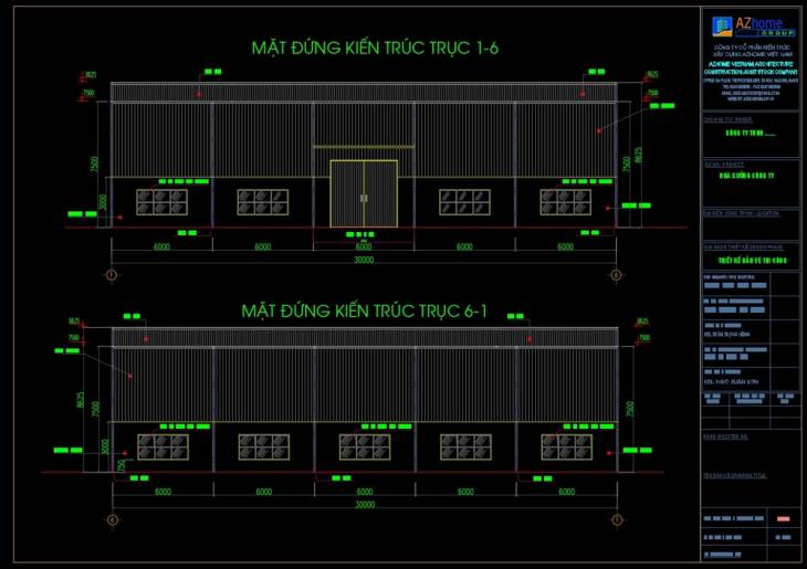 Mẫu bản vẽ nhà xưởng 450 m2