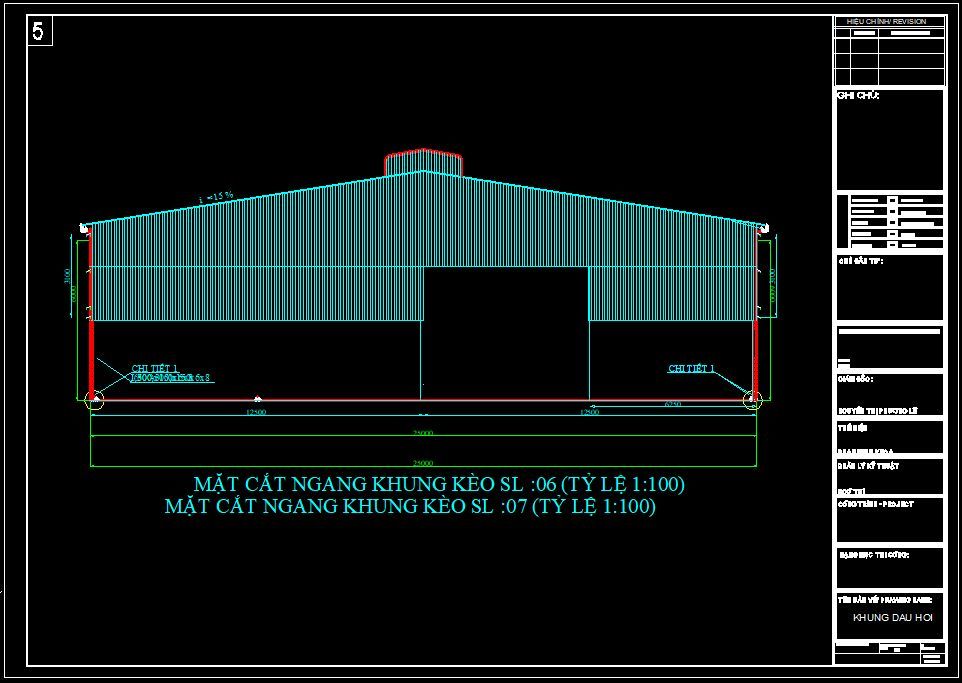 Mẫu bản vẽ nhà xưởng 450 m2