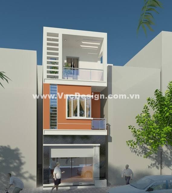 Mẫu nhà ống 3 tầng 5x14m