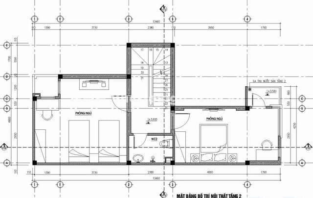 Mẫu nhà ống 3 tầng 5x14m