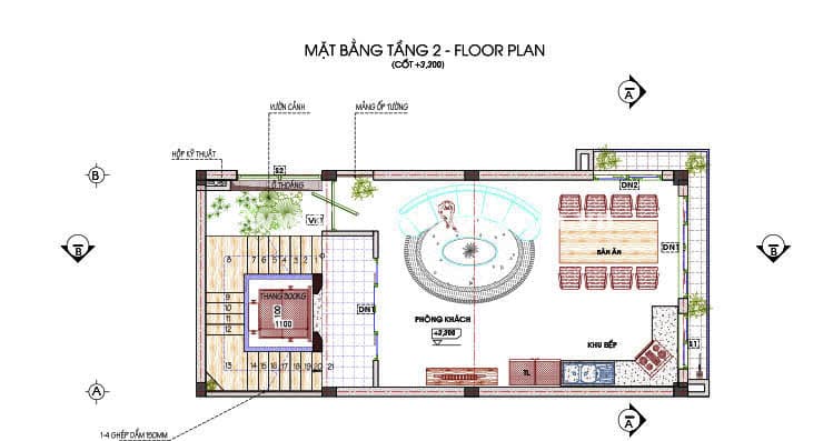 Mẫu nhà phố đẹp 3 tầng 5x12m