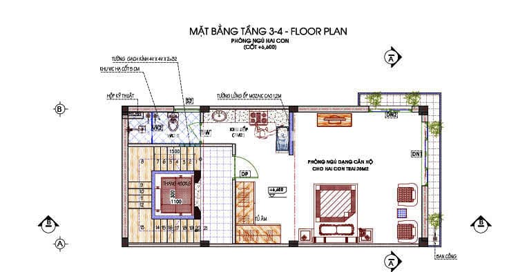 Mẫu nhà phố đẹp 3 tầng 5x12m