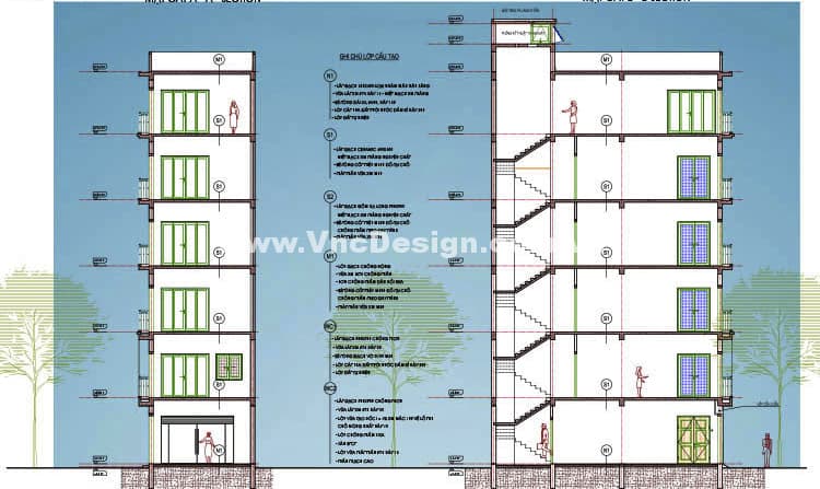 Mẫu nhà phố đẹp 6 tầng 5x12m