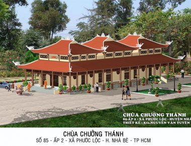 Mẫu thiết kế chùa đẹp tại Nhà Bè TP.HCM