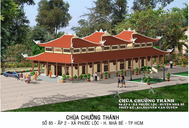 Mẫu thiết kế chùa đẹp tại Nhà Bè TPHCM