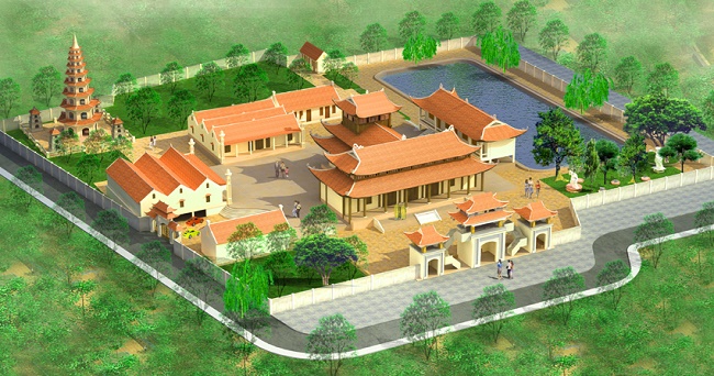 Mẫu thiết kế chùa Khai Long Tự tại Quảng Ninh