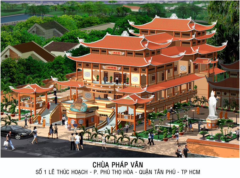 Mẫu thiết kế đình chùa đẹp độc đáo tại TP HCM