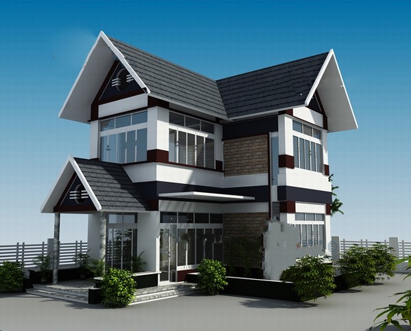 Biệt thự hiện đại 2 tầng 150m2 độc đáo