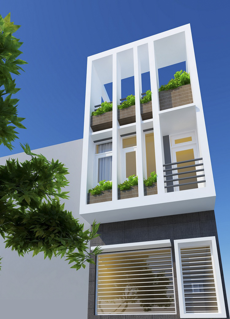 Thiết kế nhà phố 4 tầng 3.9x36m