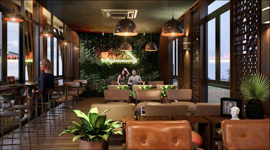 Thiết kế Cafe Sân Vườn BABYLON COFFEE