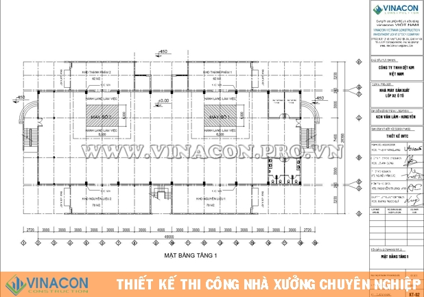 Thiết kế nhà xưởng Nhà máy lốp Ô tô K90 KCN Văn Lâm Hưng Yên