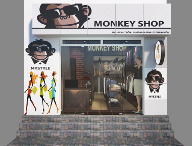 Thiết kế Shop Thời Trang Monkey Shop