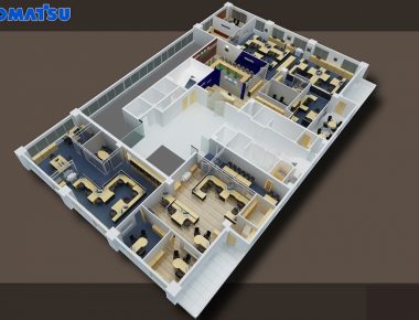 Thiết kế văn phòng Komatsu Việt Nam