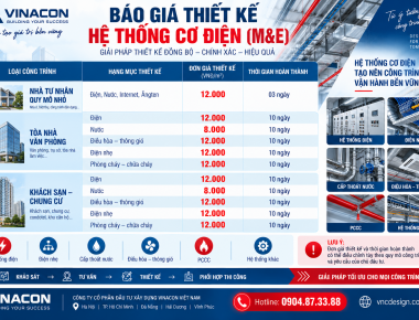 Báo giá thiết kế hệ thống cơ điện