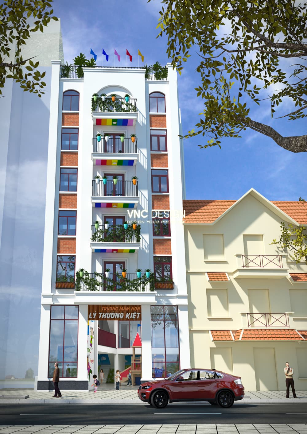 Thiết kế trường Mầm Non Lý Thường Kiệt