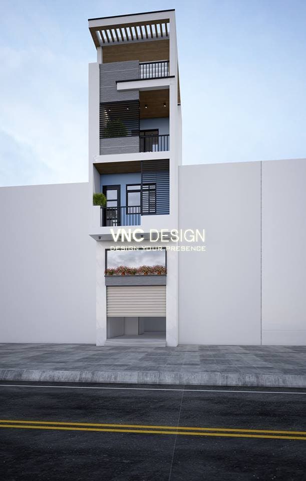 Thiết kế nhà ống 3 tầng 1 tum 4x12m tại Hà Nội