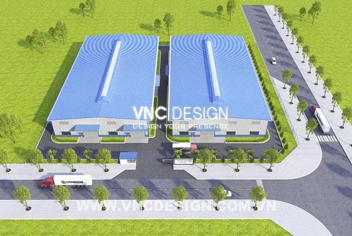 Mẫu thiết kế Nhà xưởng công ty VDA - HCM
