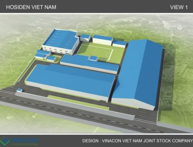 Thiết kế nhà xưởng công ty Hosiden Vina Project