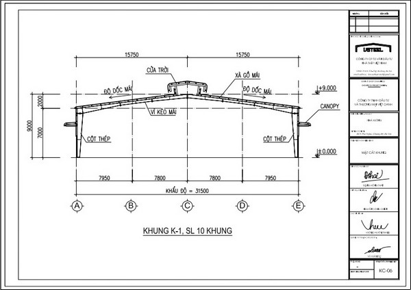 Cấu tạo nhà xưởng khung thép tiền chế