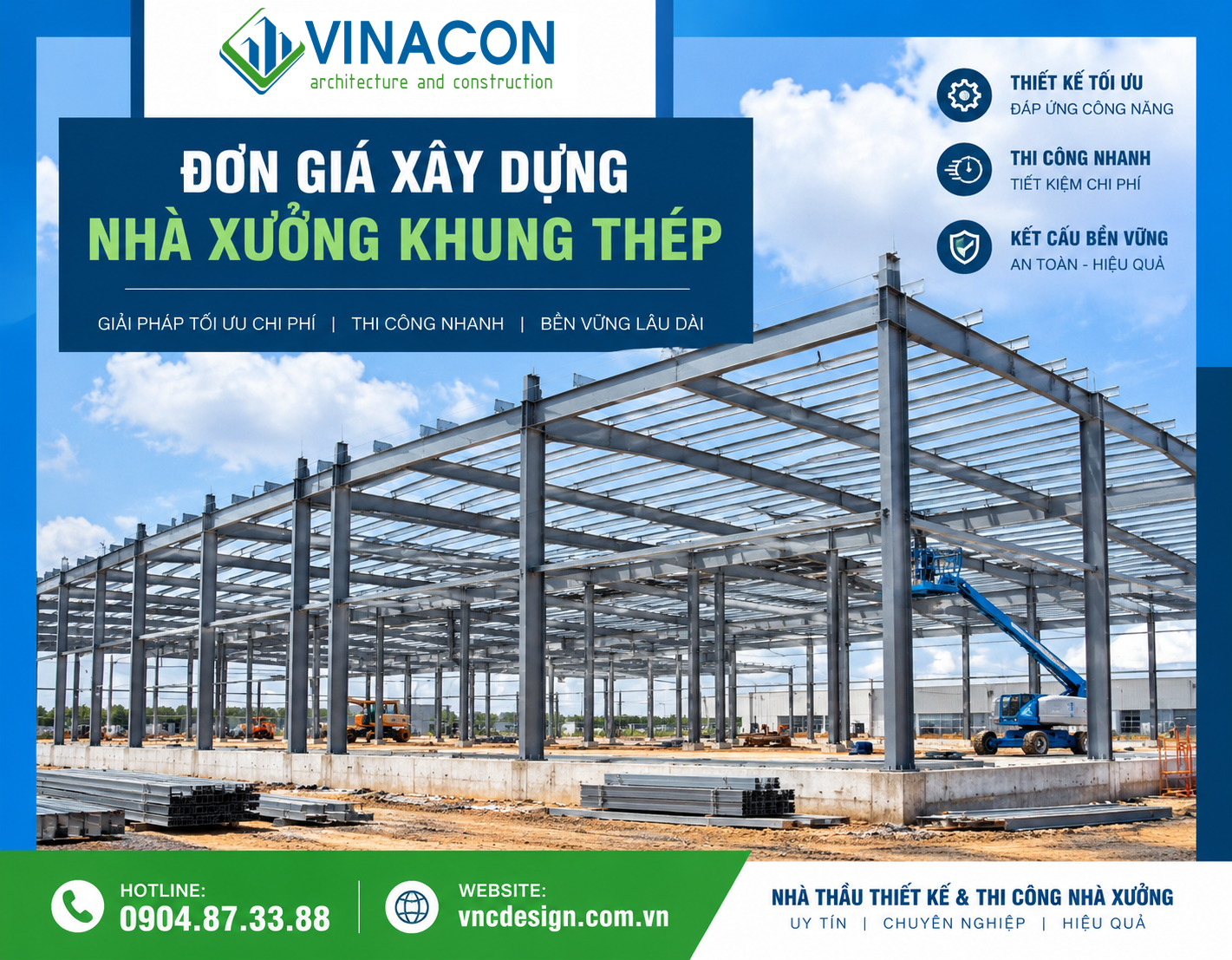 Đơn giá xây dựng nhà xưởng Khung Thép