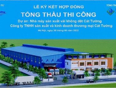 LỄ KÝ KẾT HỢP ĐỒNG TỔNG THẦU THIẾT KẾ THI CÔNG NHÀ MÁY DỆT CÁT TƯỜNG