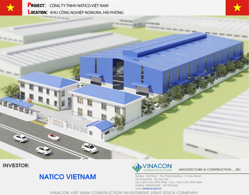 Thiết kế Nhà máy may Natico Việt Nam