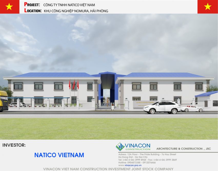 Thiết kế Nhà máy may Natico Việt Nam