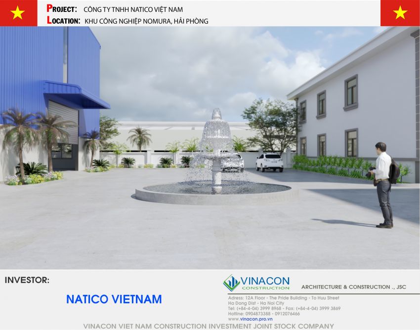 Thiết kế Nhà máy may Natico Việt Nam