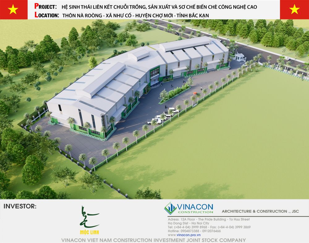 Nhà máy sản xuất trà công nghệ cao Mộc Linh