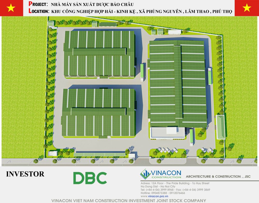 Thiết kế nhà máy Dược Bảo Châu