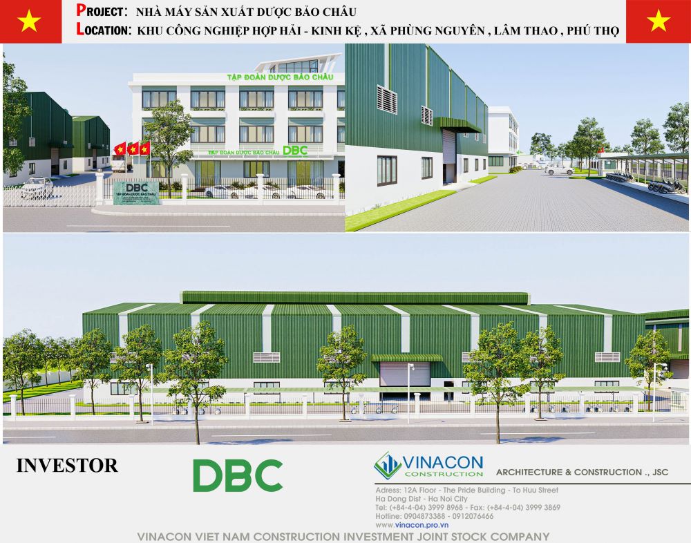 Thiết kế nhà máy Dược Bảo Châu