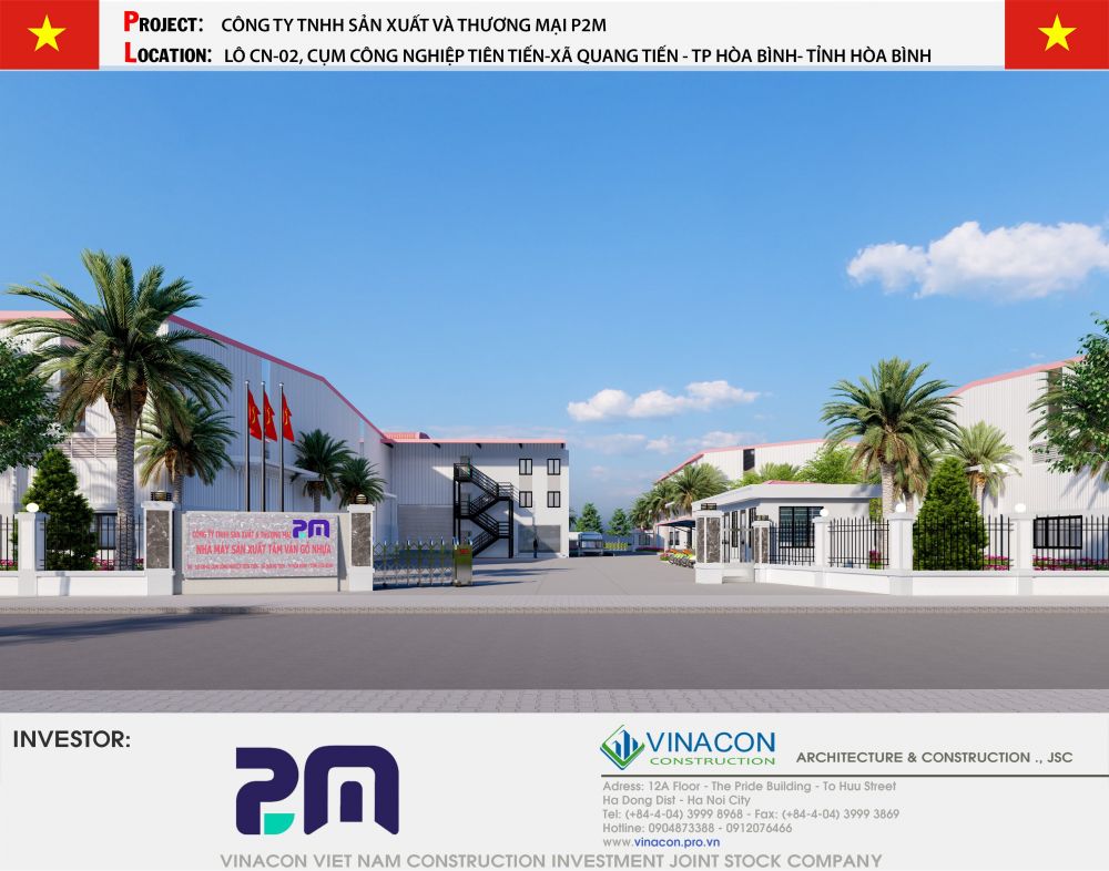 Thiết kế nhà máy sản xuất tấm ván gỗ nhựa PVC