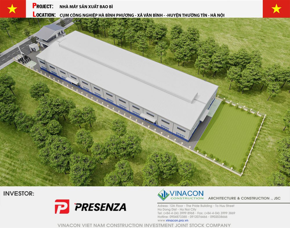 Thiết kế nhà xưởng sản xuất Bao Bì