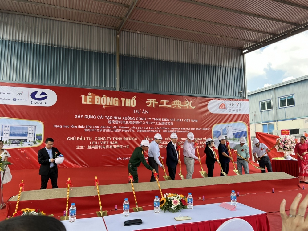 Lễ Động Thổ Xây Dựng Nhà Máy điện tử tập đoàn Leili