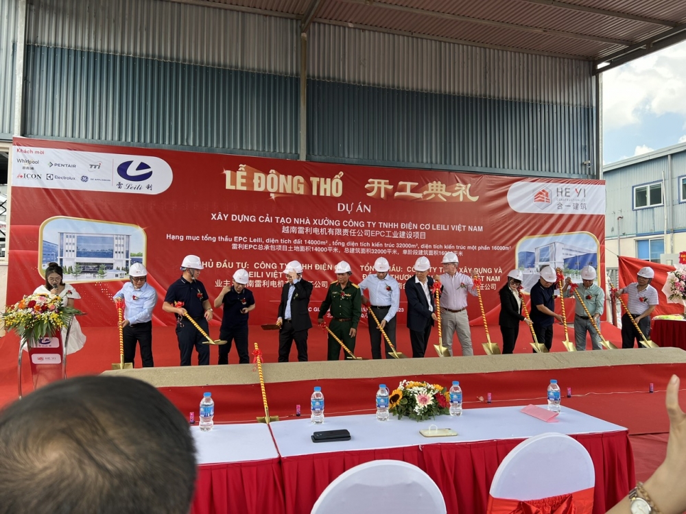 Lễ Động Thổ Xây Dựng Nhà Máy điện tử tập đoàn Leili
