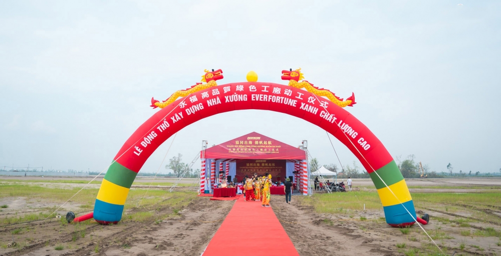 Lễ Động Thổ Xây Dựng Nhà Xưởng EverFortune với diện tích gần 65000 m2