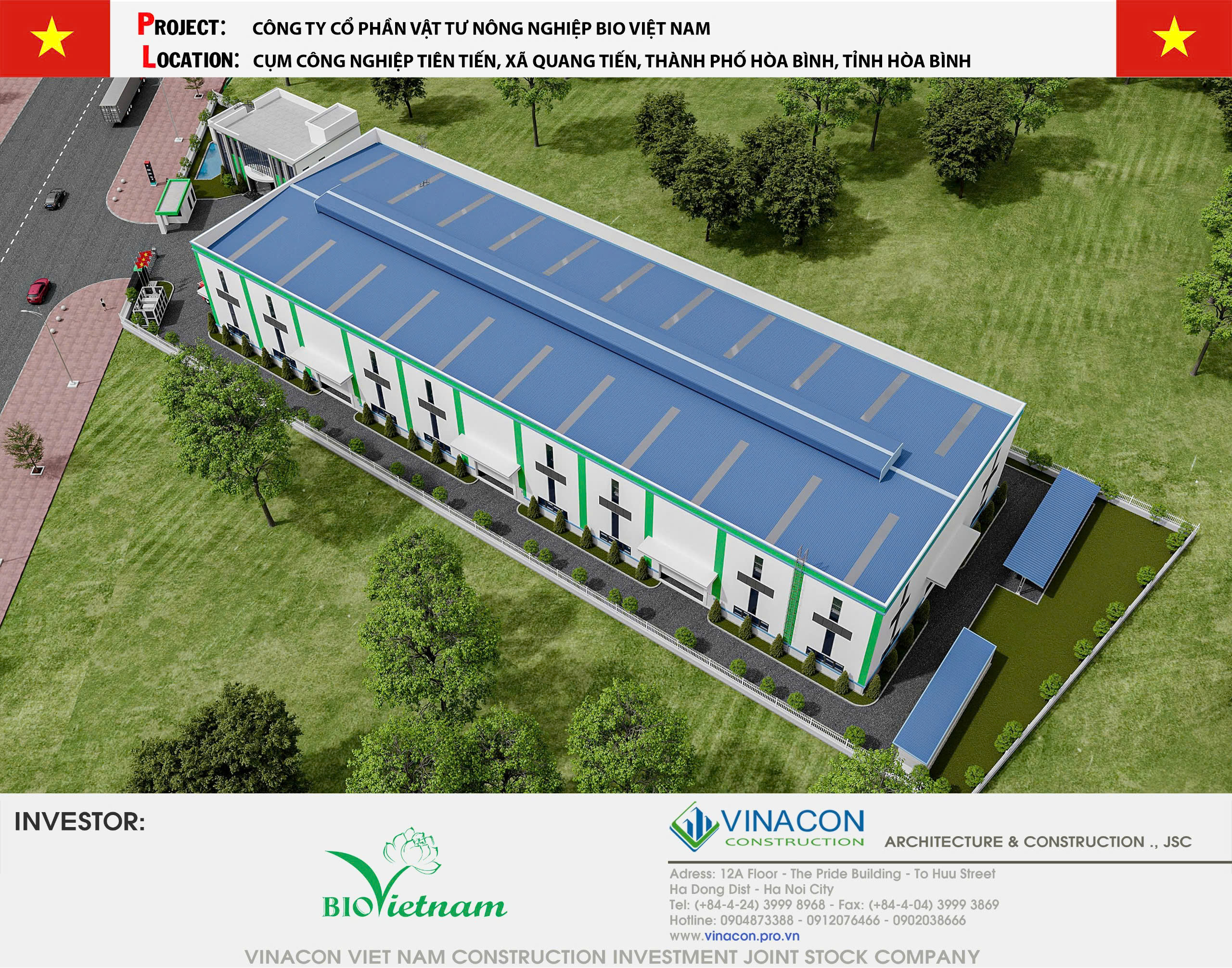 Vinacon ký kết hợp đồng tư vấn thiết kế Nhà máy sản xuất Công ty cổ phần vật tư nông nghiệp ở Hòa Bình