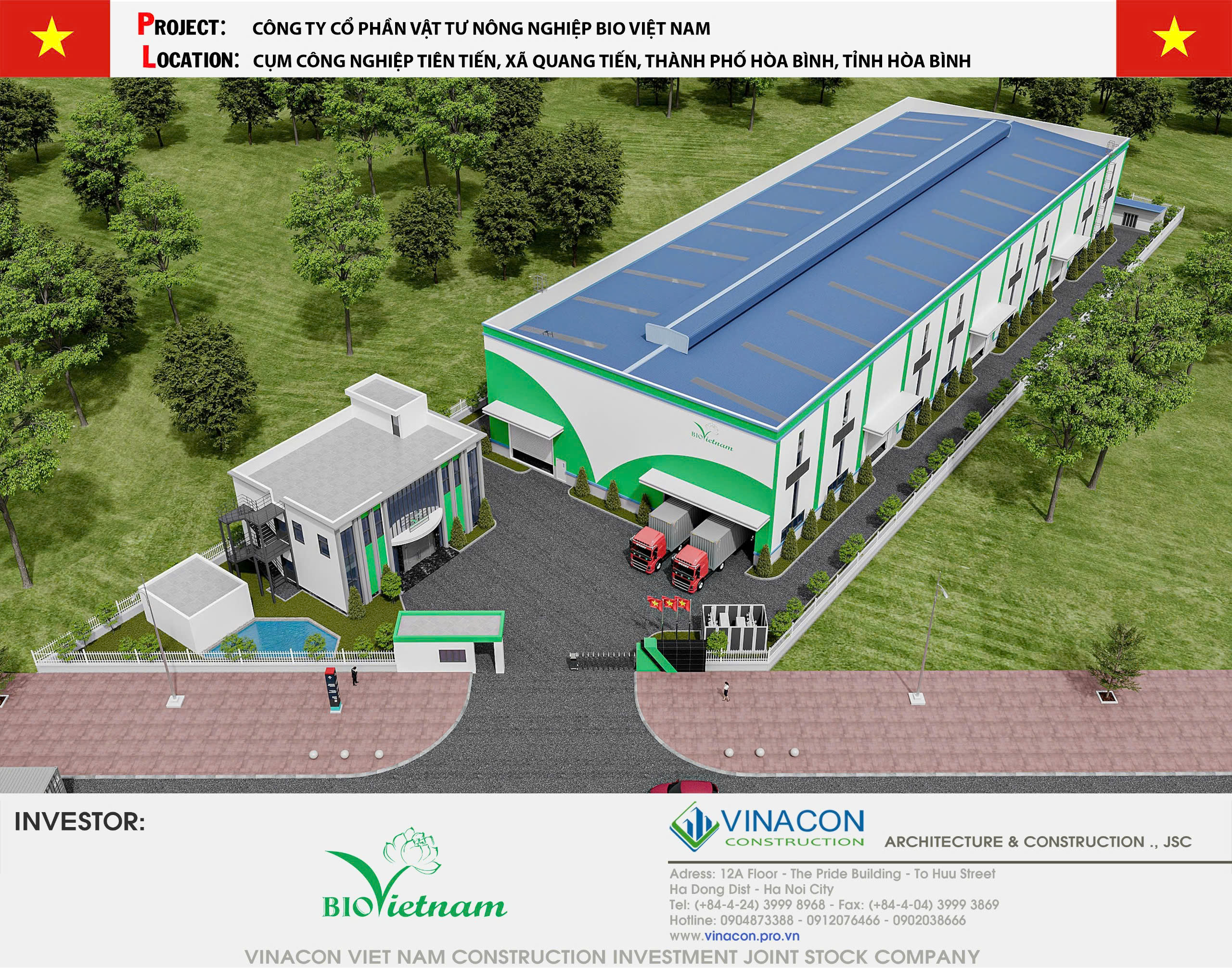 Vinacon ký kết hợp đồng tư vấn thiết kế Nhà máy sản xuất Công ty cổ phần vật tư nông nghiệp ở Hòa Bình