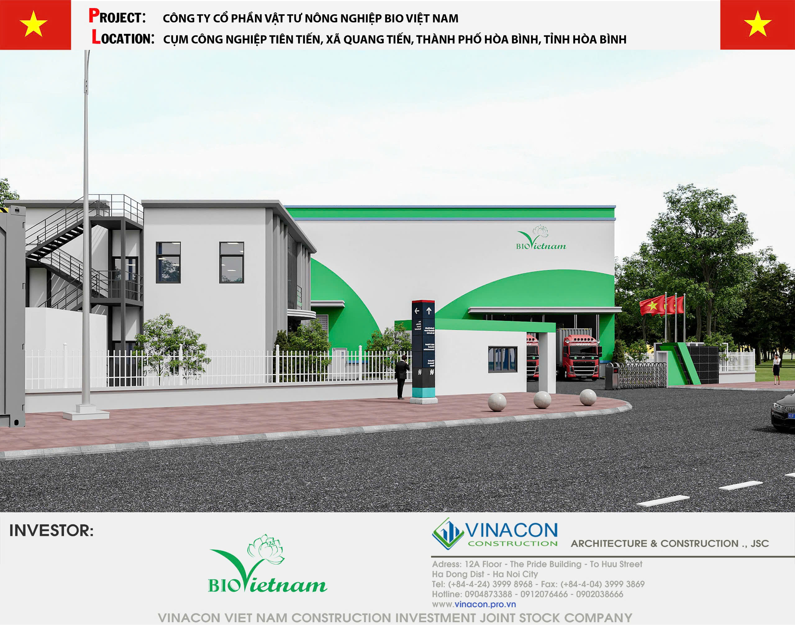 Vinacon ký kết hợp đồng tư vấn thiết kế Nhà máy sản xuất Công ty cổ phần vật tư nông nghiệp ở Hòa Bình