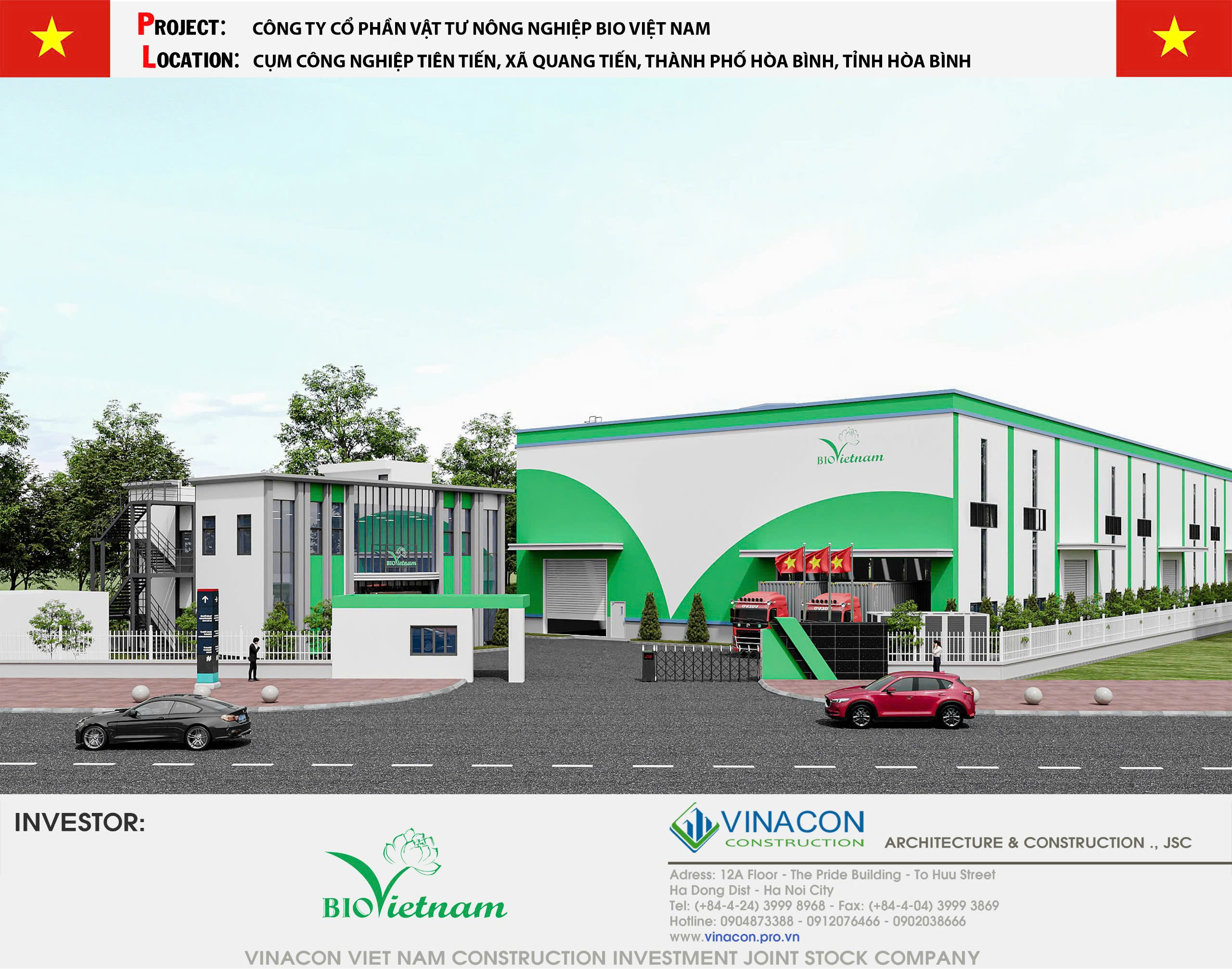 Vinacon ký kết hợp đồng tư vấn thiết kế Nhà máy sản xuất Công ty cổ phần vật tư nông nghiệp ở Hòa Bình