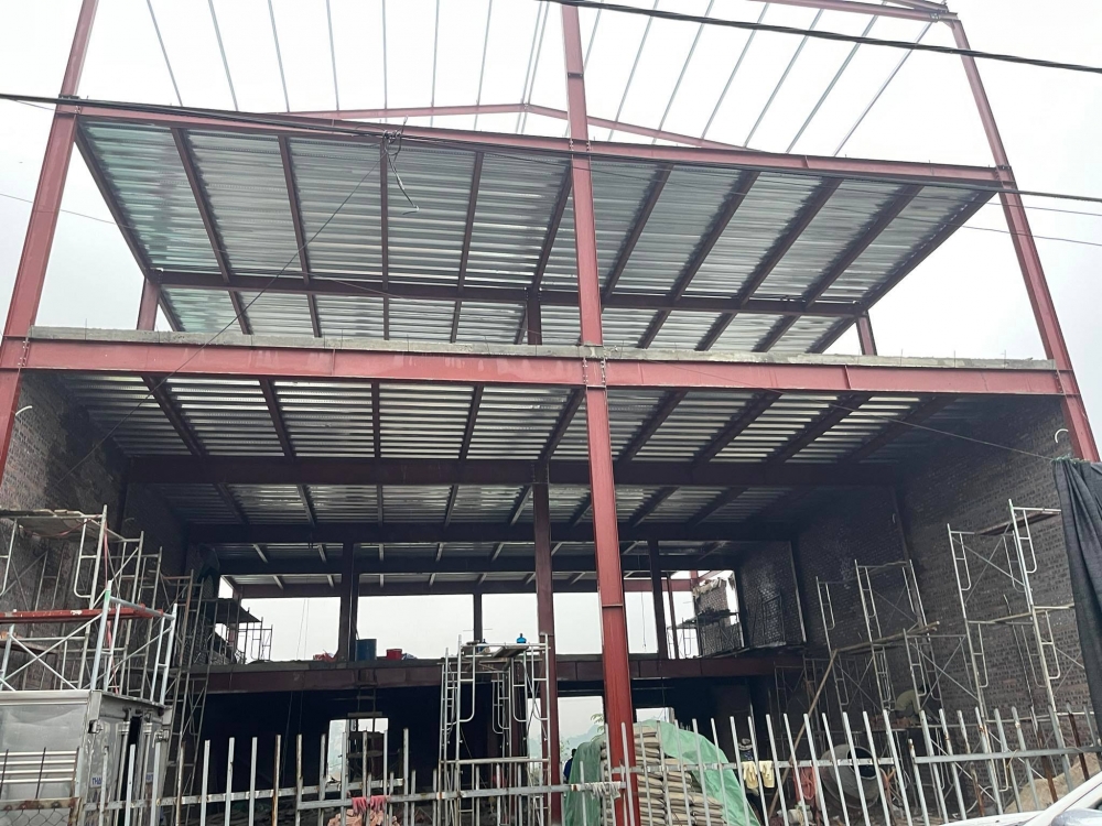 Thi công nhà thép tiền chế gara ô tô