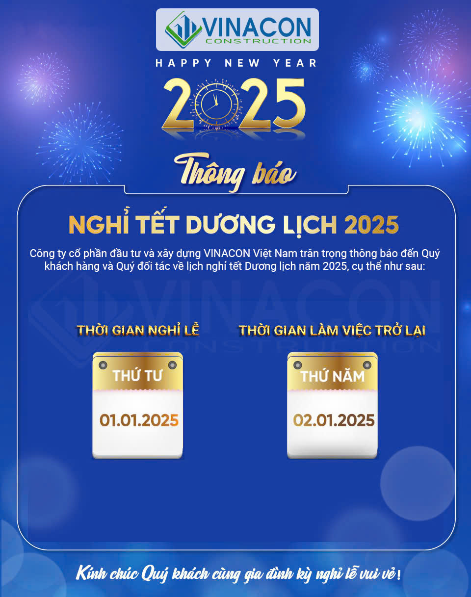 Thông báo nghỉ tết Dương Lịch 2025