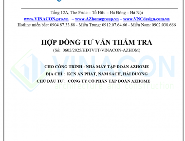 Hợp đồng thẩm tra thiết kế nhà xưởng