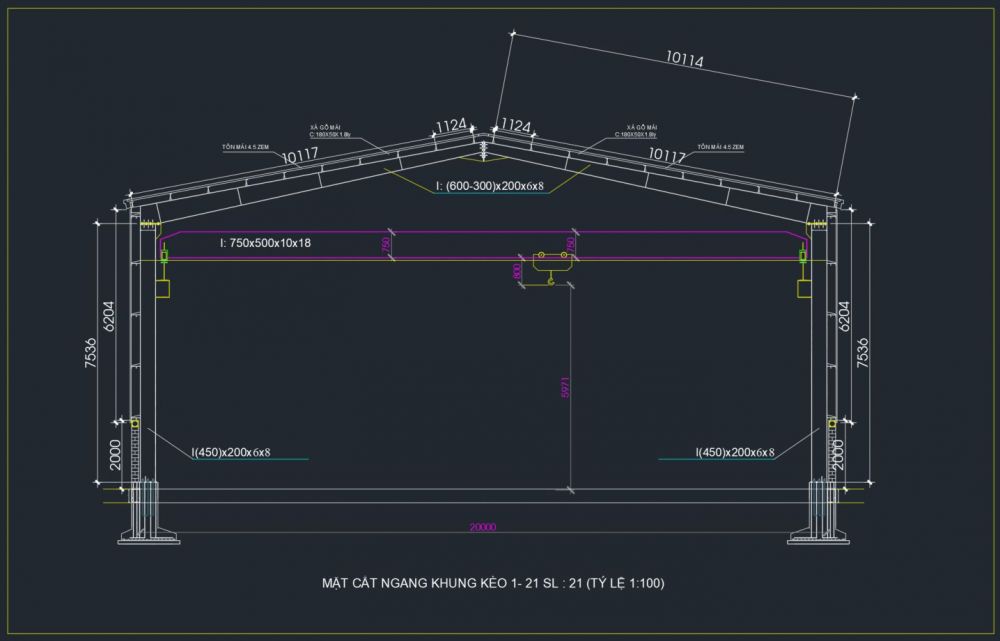 77 Mẫu Bản Vẽ Nhà Xưởng Khung Thép Tiền Chế full link tải
