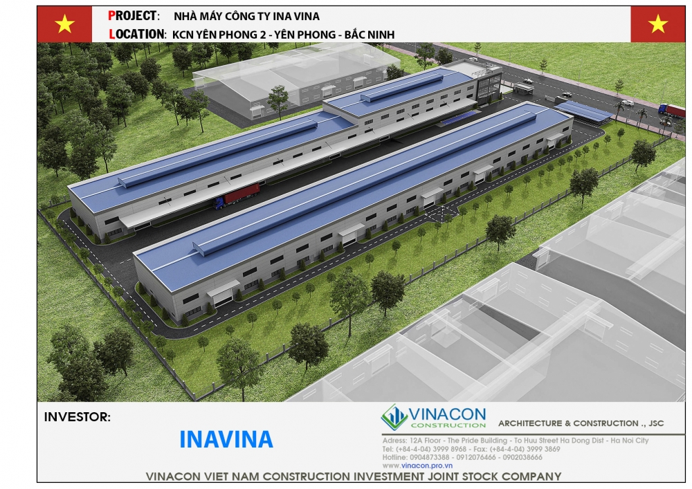 NHÀ XƯỞNG NHÀ MÁY CÔNG TY INA VINA