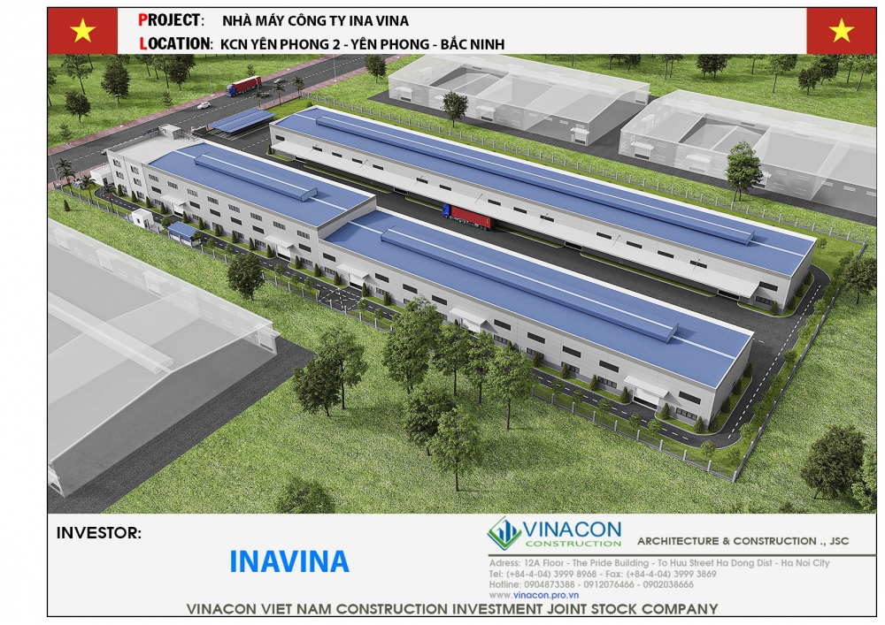 NHÀ XƯỞNG NHÀ MÁY CÔNG TY INA VINA
