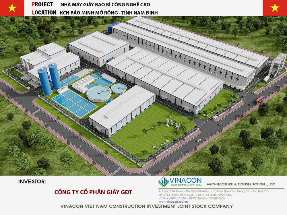 NHÀ XƯỞNG NHÀ MÁY GIẤY GDT – NAM ĐỊNH