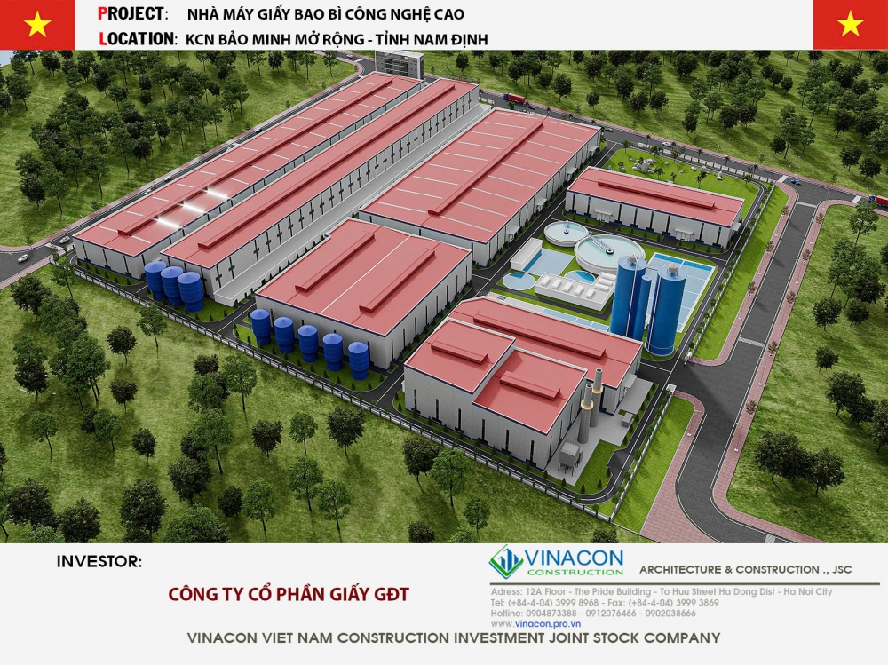 NHÀ XƯỞNG NHÀ MÁY GIẤY GDT – NAM ĐỊNH